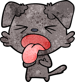 cartoon disgusted dog png