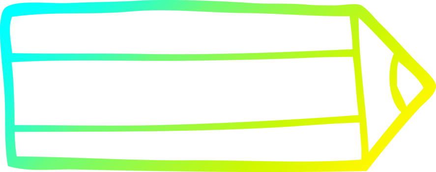 cold gradient line drawing of a cartoon colored pencil png