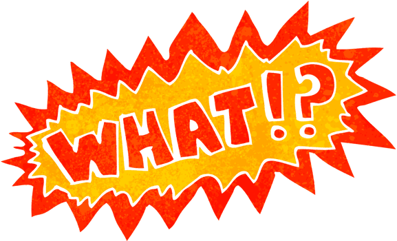cartoon shout 'what' png