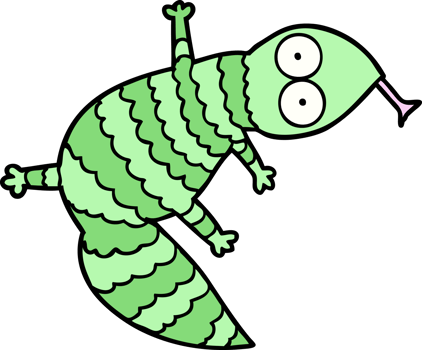 cartoon lizard drawing png