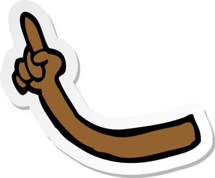 sticker of a cartoon arm png