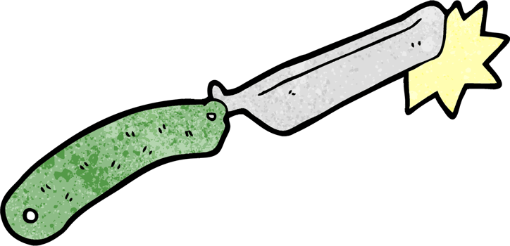 cartoon sharp razor png