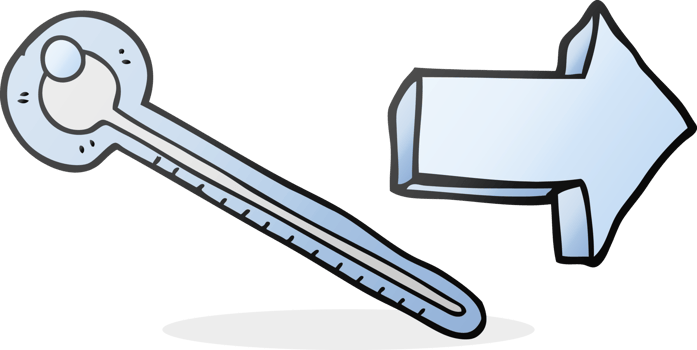 hand drawn cartoon thermometer png