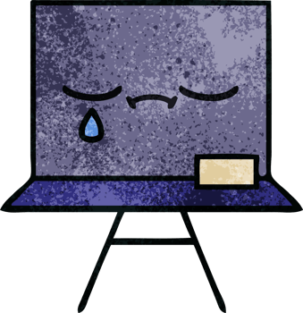 retro grunge texture cartoon of a chalkboard png