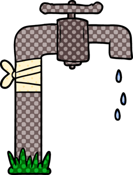 cartoon old water tap png