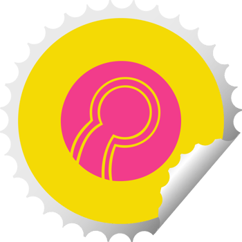 circular peeling sticker cartoon of a bowl ball png