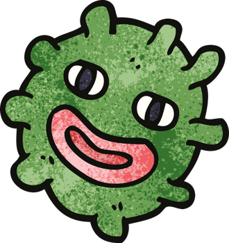 cartoon doodle funny germ png