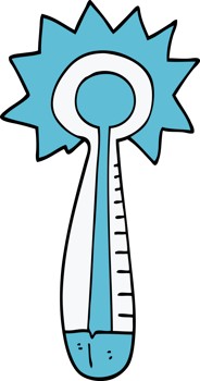 cartoon doodle medical thermometer png