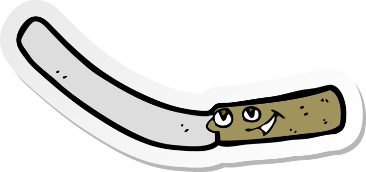 sticker of a cartoon kitchen knife png
