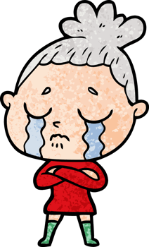 cartoon crying woman png