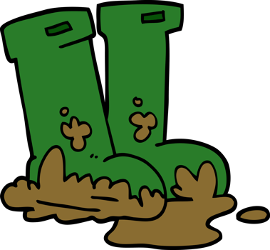 cartoon doodle wellingtons png