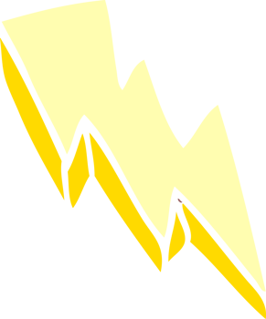 cartoon doodle lightning bolt png