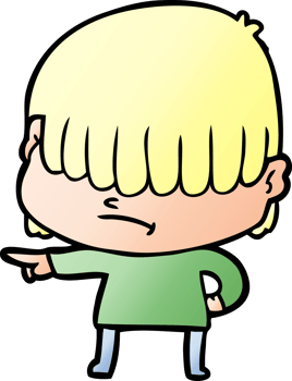 cartoon boy with untidy hair png