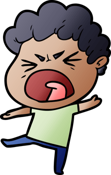 cartoon furious man png