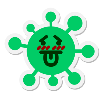 embarrassed virus sticker png