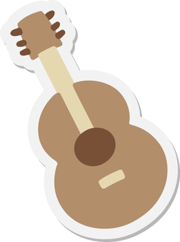 an acoustic guitar sticker png