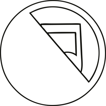 line drawing cartoon of a no music allowed sign png
