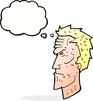 cartoon angry face with thought bubble png