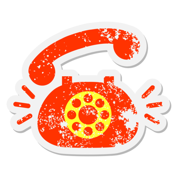 ringing telephone grunge sticker png