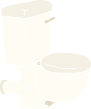 flat color illustration of toilet png
