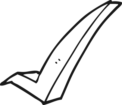 hand drawn black and white cartoon tick symbol png