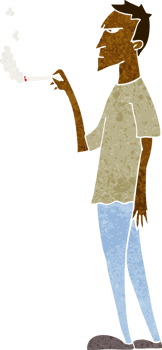 cartoon annoyed smoker png