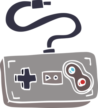 cartoon doodle game controller png