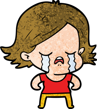 cartoon girl crying png