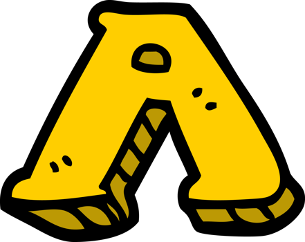 cartoon doodle letter a png