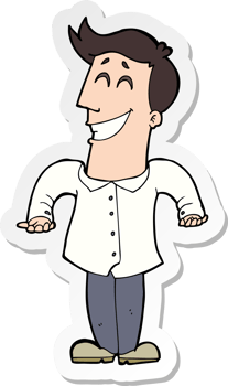 sticker of a cartoon businessman png