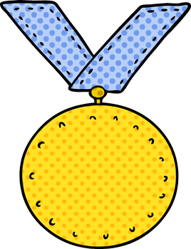 cartoon sports medal png