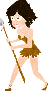 cartoon cave girl png