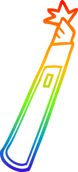 rainbow gradient line drawing of a cartoon craft knife png