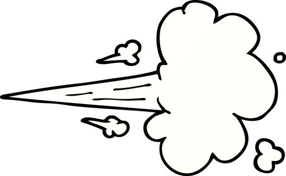 cartoon doodle gust of air png