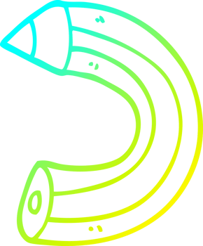 cold gradient line drawing of a cartoon colored pencil png