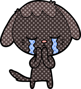 cartoon crying dog png