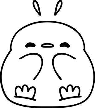 line doodle of a cute little penguin png