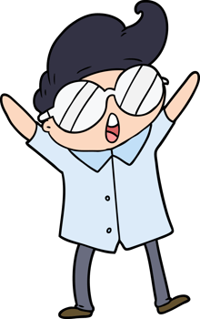 cartoon boy wearing spectacles png