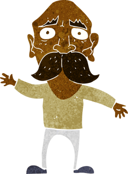 cartoon worried old man png