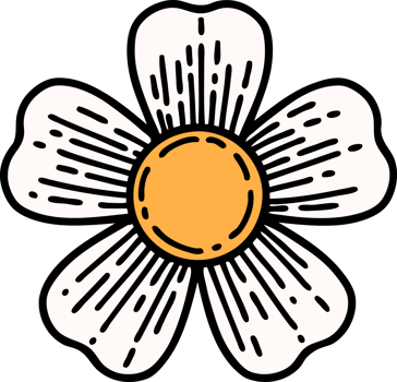 tattoo in traditional style of a flower png