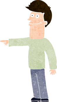 cartoon man pointing png
