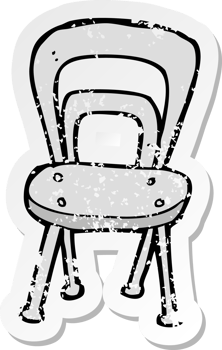 retro distressed sticker of a cartoon chair png