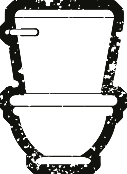 Distressed effect   icon illustration of a toilet png