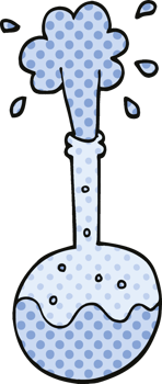 comic book style cartoon boiling science beaker png