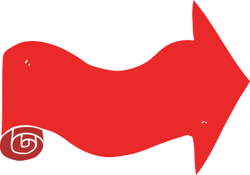 flat color style cartoon pointing arrow png