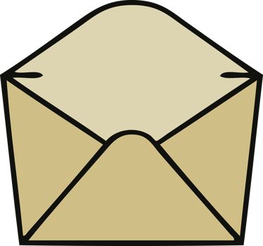 hand drawn quirky cartoon envelope png
