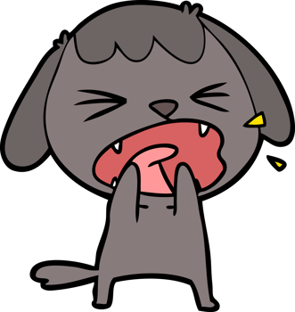 cute cartoon dog barking png