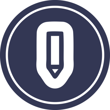 simple pencil circular icon symbol png