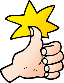 gradient illustration cartoon thumbs up symbol png