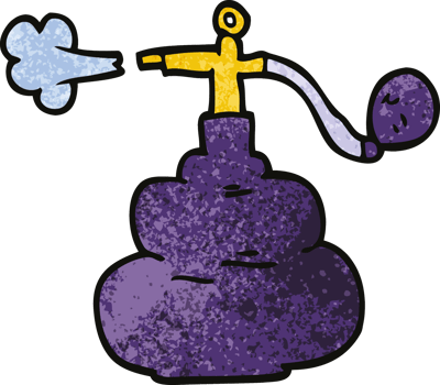 cartoon doodle perfume bottle spray png